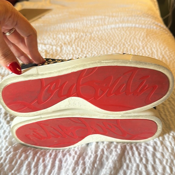 Christian Louboutin sz 38 Black Suede with Silver Spikes!! - Picture 5 of 7